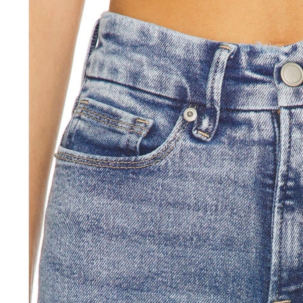 Last 1! NWT Good American Good Waist High Rise Palazzo Jeans - Picture 9 of 16